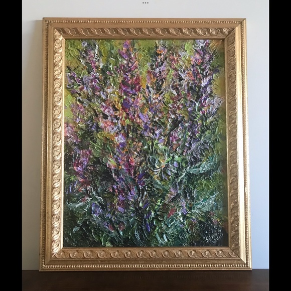 GINETTE CALLAWAY Acrylic Painting Gorgeous Frame 14X11 Color of Y… - Picture 1 of 10